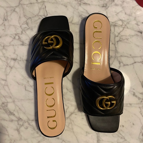 Gucci Shoes - Gucci Marmont slides NEW size 41